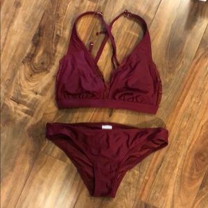 Maroon bikini